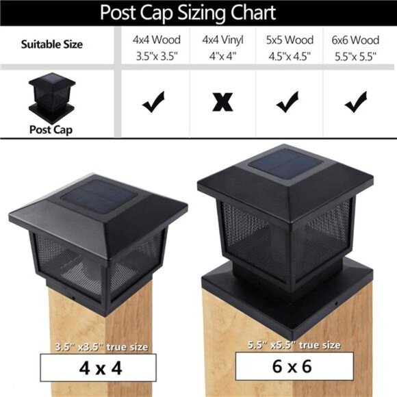 Solar LED Flickering Flame Post Lights, 72 SMD LEDs, Fits 4x4 to 6x6 Posts - Picture 3 of 7